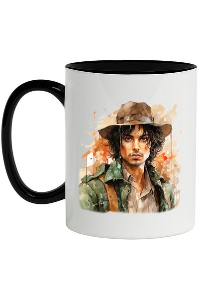 StoryGift Romania Mug With Michael Jackson, Famous Artist, Singer, Dancer, Multicolor 330 ml, , With ,STG.