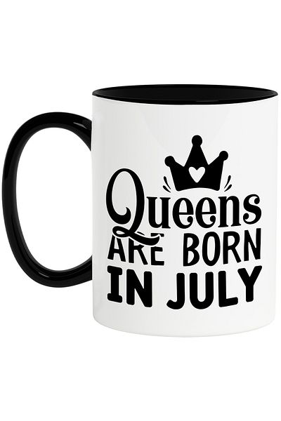 StoryGift Romania Mug for women who believe that queens are born in July - heart shaped mesa, With ,STG.