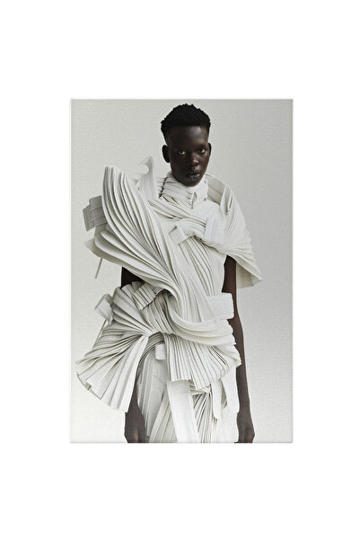 StoryGift Romania Tablou Canvas :contast Alb-negru , Voaluri Albe Drept Îmbră...