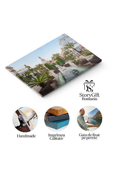 StoryGift Romania Canvas Painting 70 x 50CM Cadiz City Hall at Plaza de San Juan de Dios Cadiz, archi,STG.