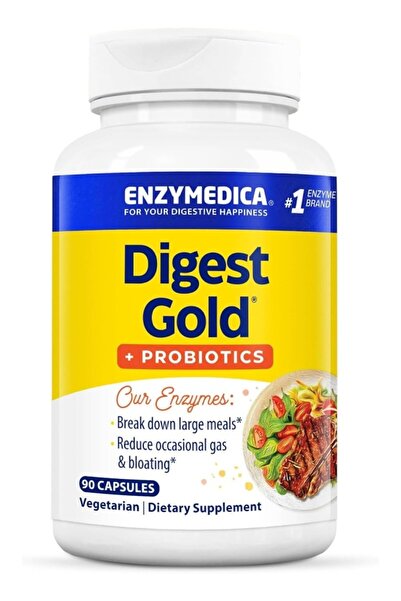 Enzymedica دايجست جولد + بروبيوتيك، 90 كبسولة