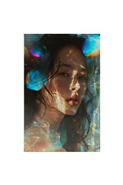 StoryGift Romania Tablou Canvas: Prezența Asiaticei Din Camera Cu Relexii Ce Veghează Peste Taina Vieții Pictura