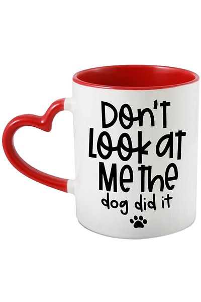 StoryGift Romania Mug with the message "Don't look at me, the dog did it" - don't look at me, the dog, With ,STG