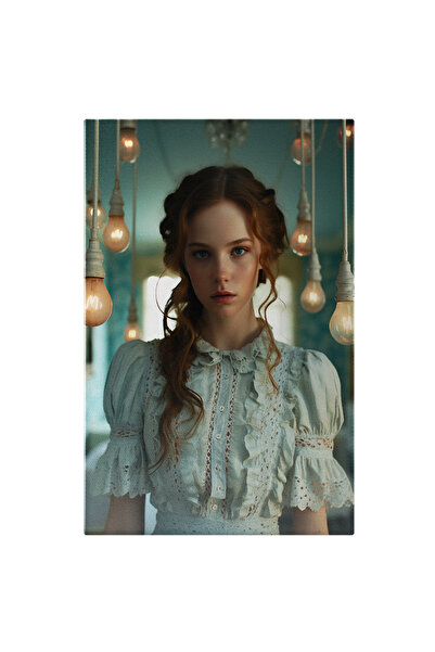 StoryGift Romania Tablou Canvas: Portret Fata Cu Par Ginger Coafura Impletita...