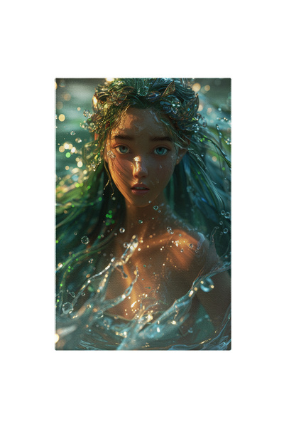 StoryGift Romania Tablou Canvas: The Girl Of The Sea Fata Cu Ochii Albastri C...