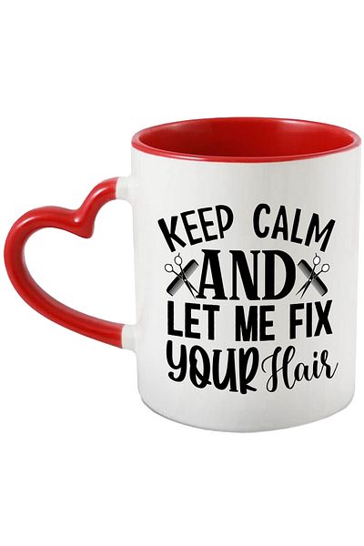 StoryGift Romania Mug with the message "Keep calm and let me fix your hair" - stay calm and let me fix your hair, With ,STG.
