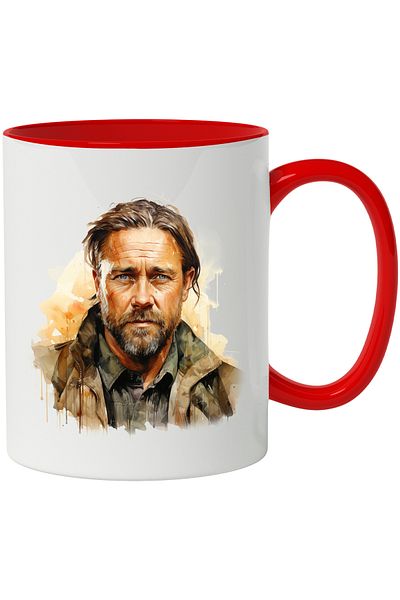 StoryGift Romania Mug With Travis Fimmel, Historical Movies, Actor, Celebrity, Multicolor 330 ml, Ce, Cu,STG.