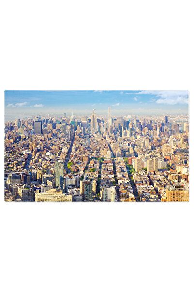 StoryGift Romania Tablou pânză 70 x 50CM Manhattan, New York, Aer, Orizont, P...