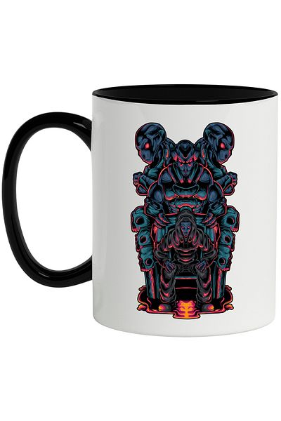 StoryGift Romania Mug With Throne, Aliens, Lava, Costume, Mask, SF, Multicolor 330 ml, Ceramics, With, STG.