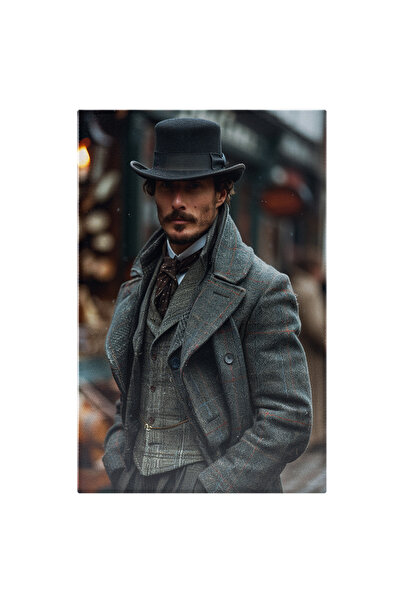 StoryGift Romania Tablou Canvas: Ecoul Gândurilor Nespuse Bărbatul Stilat Cu ...