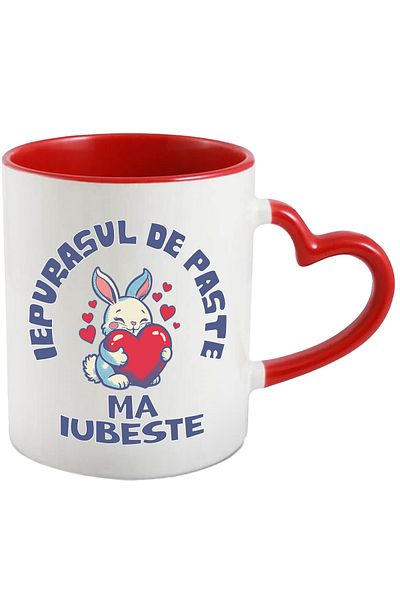 StoryGift Romania Easter Bunny Loves Me Mug Easter Holiday, 330ml, Ceramic with Handle, With,STG.