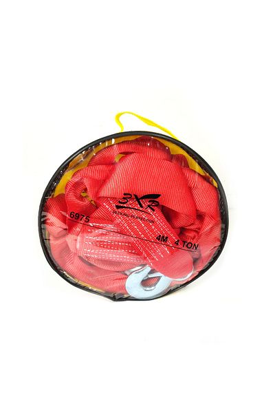 3XR Heavy Duty Tow Rope 4M 4 Ton – Nylon Recovery Strap with Steel Hooks, Multipurpose Use.