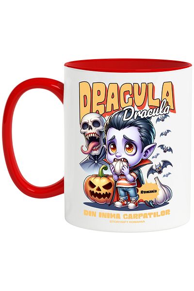 StoryGift Romania Count Dracula Mug - From the Heart of the Carpathians, Romania, 330ml, Ceramic with Ro Handle, With, STG.