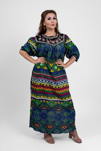 AtelierModa Women's long cotton dress