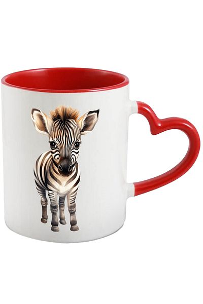 StoryGift Romania Mug with a sad zebra | illustration | disappointment | upset | wild animal | , With ,STG .