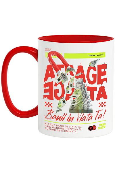 StoryGift Romania Attract Money into Your Life Mug - Romanian Money Magnet, 330ml, Ceramic with Handle, With ,STG.