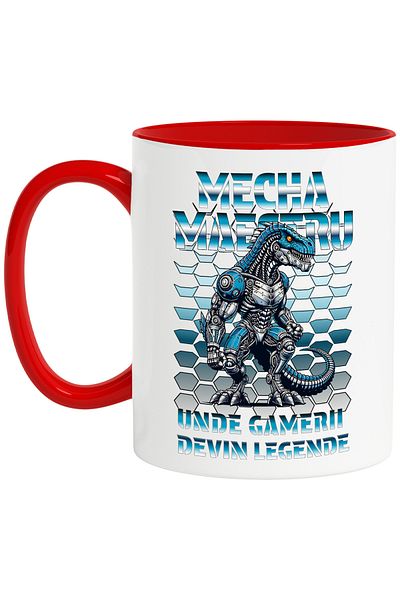 StoryGift Romania Dragon robot Mecha master mug. Where gamers become legends, 330ml, Ceramic with M, With, STG.
