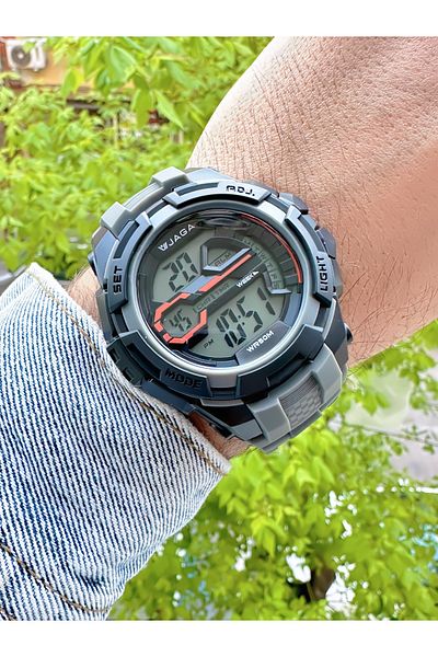 Ferrucci Jaga Men's Wristwatch with Timer Grey Silicone Cord