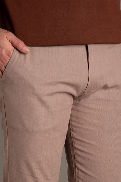 ZEKİ ÖZER Men's Mink Linen Pants