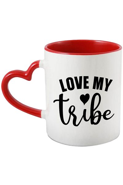 StoryGift Romania Heart mug for those who love their family/tribe with a message in English, With, STG.