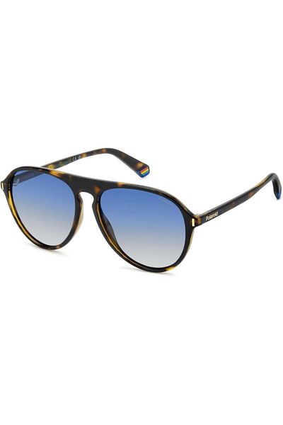 Polaroid Ochelari de soare polarizați pentru bărbați Polaroid PLD 6225/S 086/Z7, Plastic, Havana, 52 mm