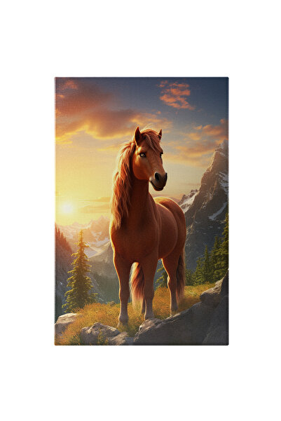 StoryGift Romania Tablou Canvas: Calut Fericit Lasat Liber Sa Alerge Pe Munte...