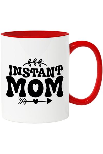 StoryGift Romania Heart mug for a loved and appreciated mother - instant mom with Handle, With, STG.