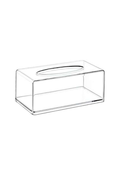 Ginza Maison Napkin Box, Acrylic, Transparent, 21x12x9 Cm