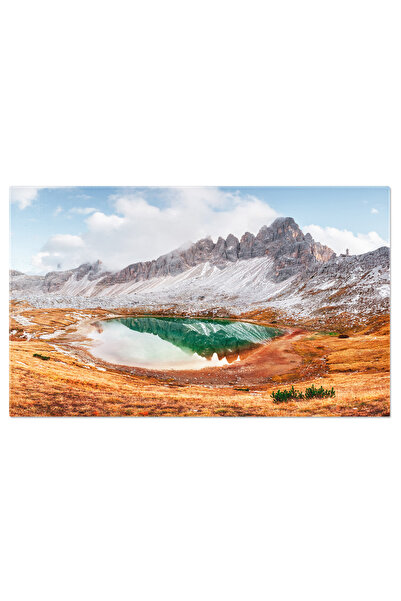 StoryGift Romania Tablou Canvas 120 x 80CM Peisaj Alpin in Dolomite - Piani, Turcoaz, Hiking, Mounta,STG .