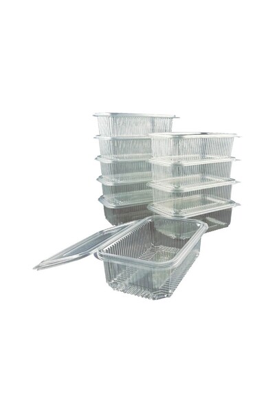 Kullan At Plastik 50 adet Sızdırmaz Kapaklı Kilitli Saklama Kabı - 750 cc