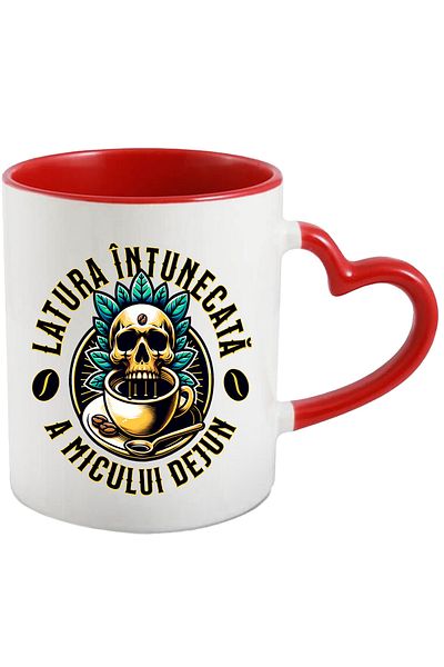 StoryGift Romania Mug The Dark Side of Breakfast Bitter Coffee, 330ml, Ceramic with Ini Handle, With,STG.