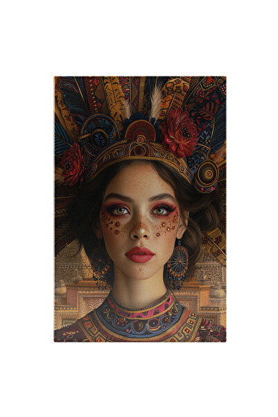 StoryGift Romania Tablou Canvas Spectacular Woman Cu Pietricele Pe Fata Cu Ge...