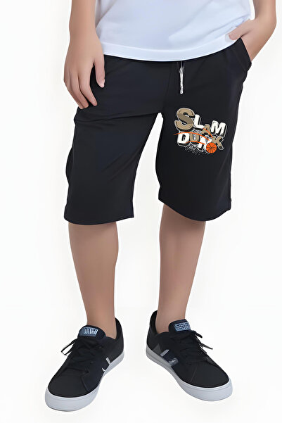 FYK KİDS Boy's Summer Slam Dunk Printed Bottom-Top Suit