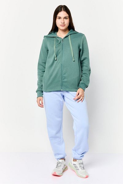 BSP Women Sportswear Fit Long Sleeves Outdoor Hoodies, Sage Green