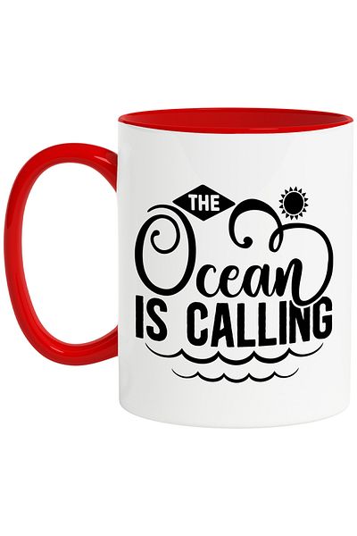StoryGift Romania Mug with the text in English "The ocean is calling" - the ocean is calling cruise with M, Cu, STG.