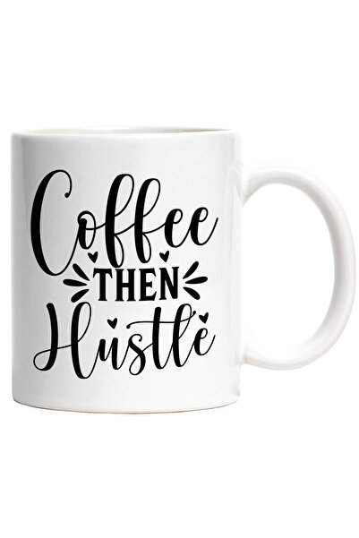 StoryGift Romania Cana Pentru Iubitorii De Cafea Cu Textul "coffee, Then Hust...