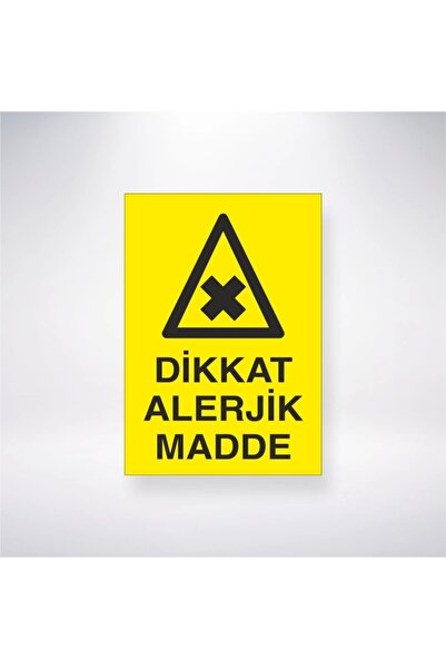 Reysa Tasarım ملصق تحذير للمواد المسببة للحساسية 20 × 28 سم