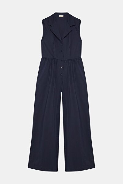 W Collection LACİVERT KOLSUZ UZUN TULUM