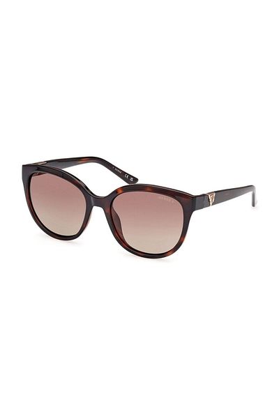 Guess Polarized Sunglasses Women Gu7877 52h, Plastic, Havana, 56 Mm
