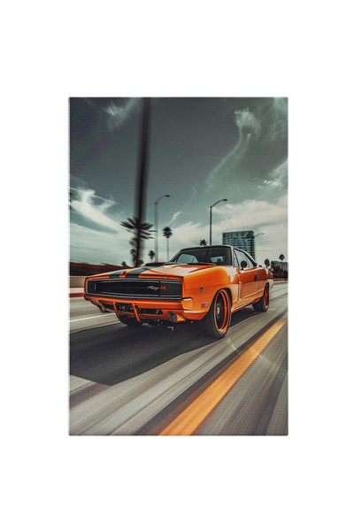 StoryGift Romania Tablou Canvas Automobil Portocaliu În Mișcare- Palmieri, Ce...