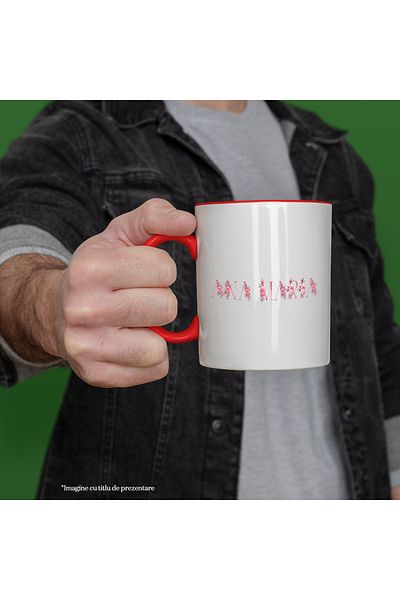 StoryGift Romania Mug With Name Ana Maria, Floral, Colorful, Creative, Beautiful, Unique, 330ml, Ceram, With ,STG