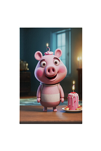 StoryGift Romania Tablou Canvas: Porcusorul Sarbatorit Care Se Pregateste Sa-...