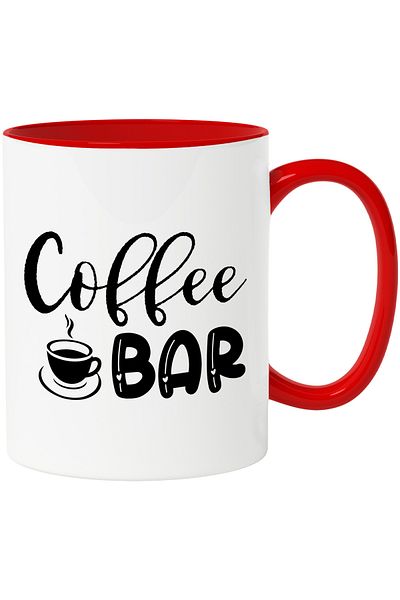StoryGift Romania Mug for those who frequent cafes - coffee with Red Handle, Red Handle STG,STG.