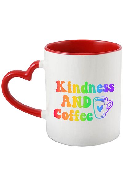 StoryGift Romania Mug for coffee lovers with the text in English "Kindness and coffee" - good, With,STG.
