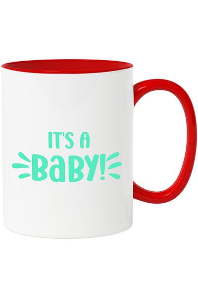 StoryGift Romania Cana Cu Text In Engleza, It's A Baby Copii, Familie, Nascut,ceramica, 330ml, Cu , Cu ,stg