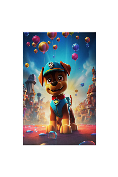 StoryGift Romania Tablou Canvas: Câine Zâmbitor Și Baloane În Fundal- Persona...