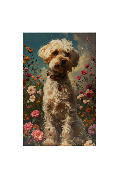 StoryGift Romania Tablou Canvas Inganduratul Catel Cu Blana Alba Si Ochii Rot...