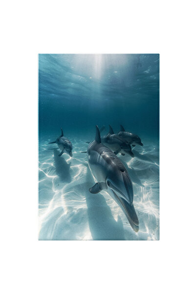 StoryGift Romania Tablou Canvas: Iluzie Optică A Strălucirii Delfinilor Dator...