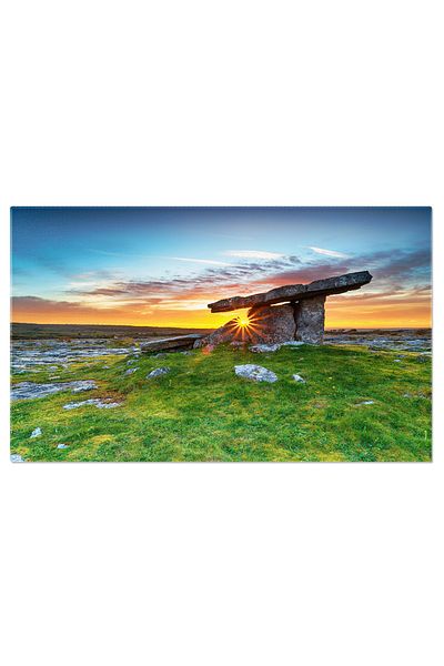 StoryGift Romania Tablou Canvas Apus Peste Dolmenul Poulnabrone, Poulnabrone, Burren, Irlanda, Neolitic, Piatra 4