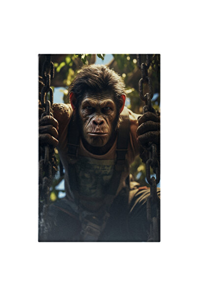 StoryGift Romania Tablou Canvas: Planeta Maimutelor Gorila-om Cu Ochii Verzi-...